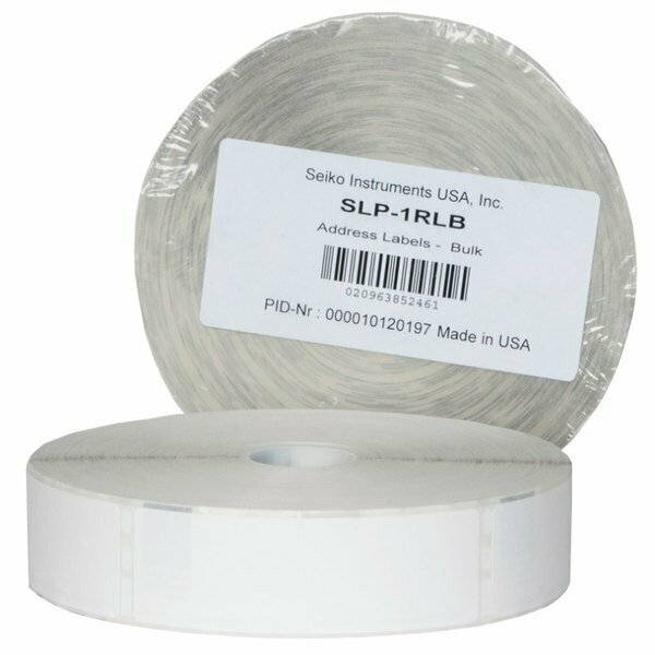 Seiko Instruments SLP1RLB 1 1/8'' x 3 1/2'' White Self-Adhesive Printable Address Labels, 1000PK 328SKPSLP1RL